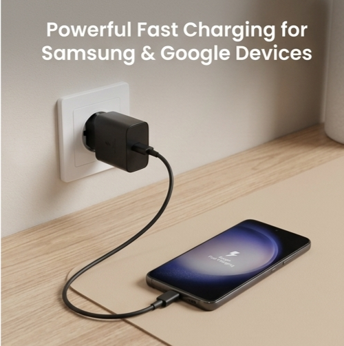M-200 45W Fast Charger (Type C - C Super Fast Power Adapter for Samsung & Google Devices)