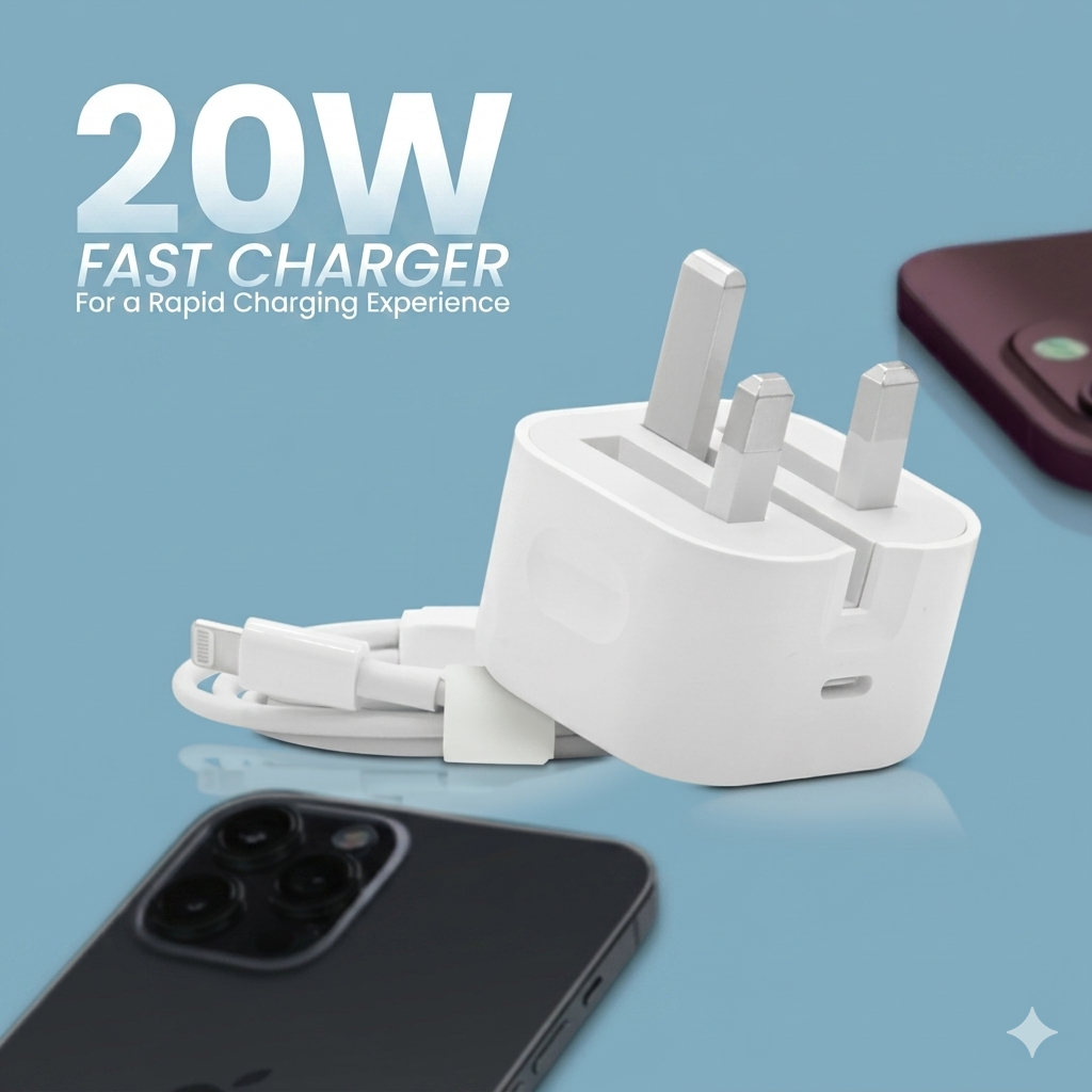 T-100 20W Fast Charger for iPhone (Type-C Power Adapter)