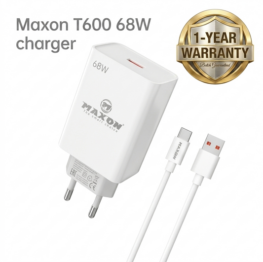 T-600 68W All-Round Fast Charger (Type-C Cable Included | Infinix & Tecno Optimized)