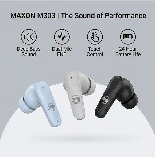 B303 gaming earbuds in blue color – Bluetooth 5.4 Pakistan Urban Gear