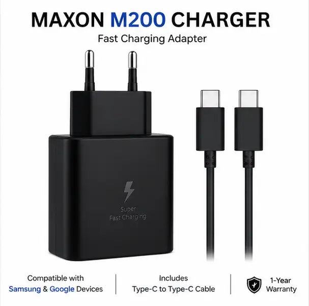 Maxon M-200 45W fast charger for Samsung Galaxy Pakistan – USB-C power adapter