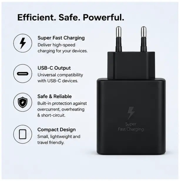 45W super fast charging adapter for Samsung S-series and Google Pixel Pakistan